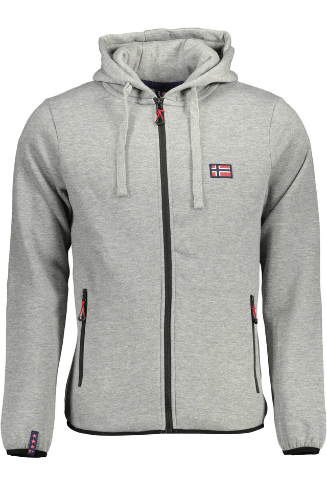 NORWAY 1963 FELPA CON ZIP UOMO GRIGIO