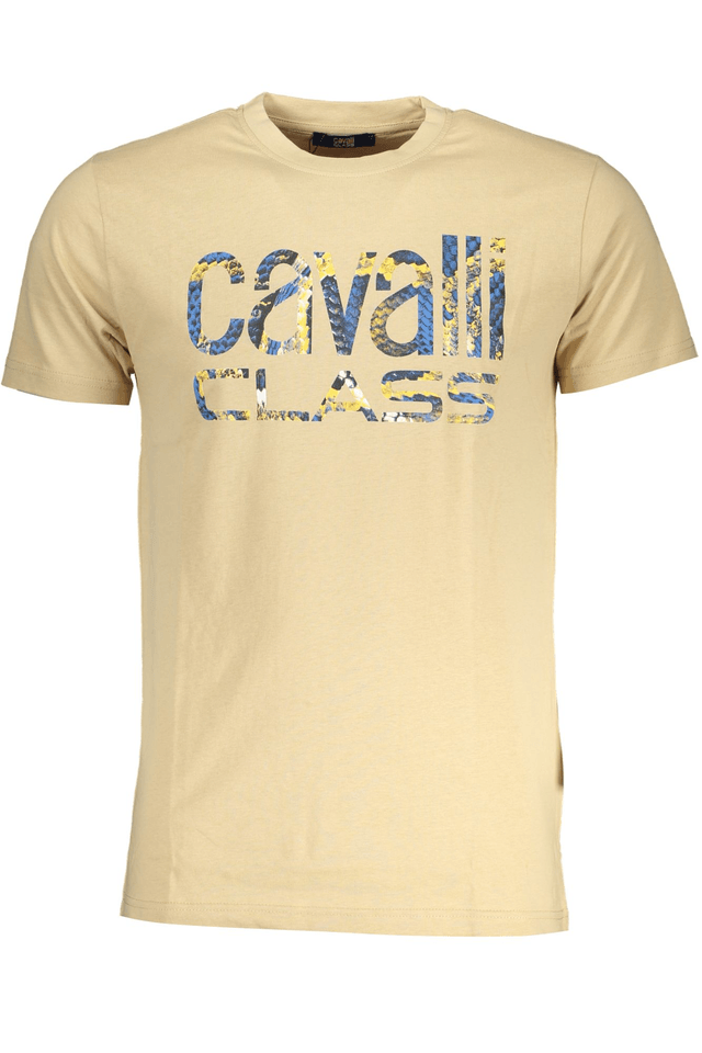 7827CAVALLI CLASS T-SHIRT MANICHE CORTE UOMO BEIGE