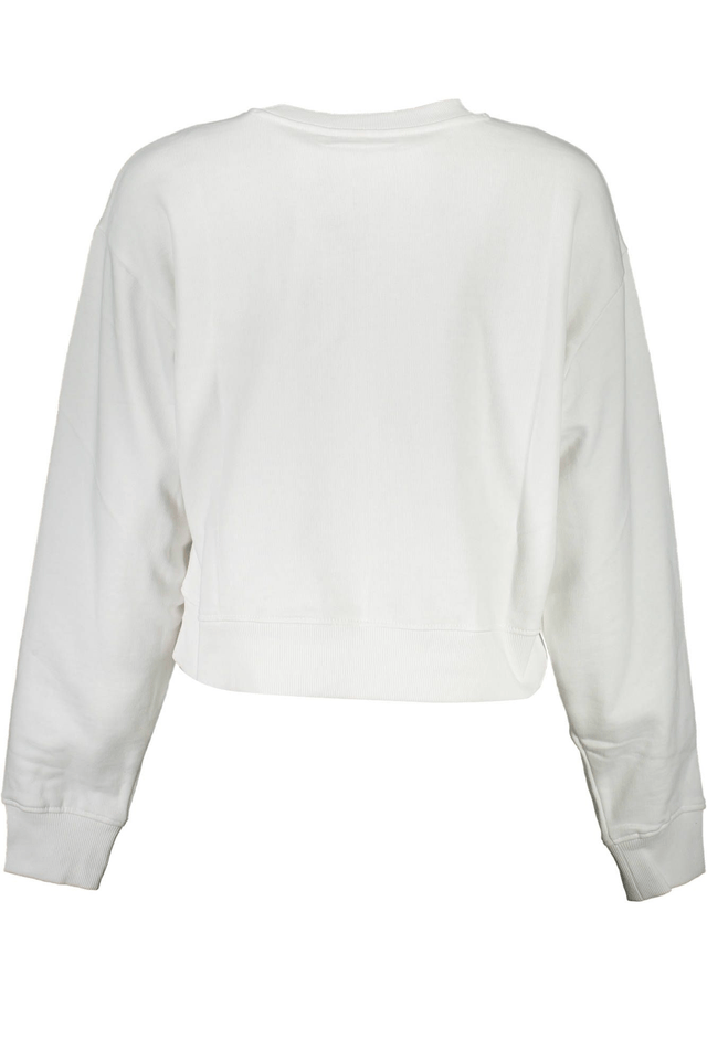 1309GUESS JEANS FELPA SENZA ZIP DONNA BIANCO