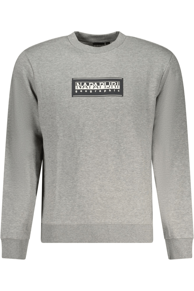 10375NAPAPIJRI FELPA SENZA ZIP UOMO GRIGIO