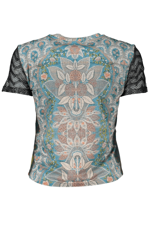 3146DESIGUAL T-SHIRT MANICHE CORTE DONNA AZZURRO