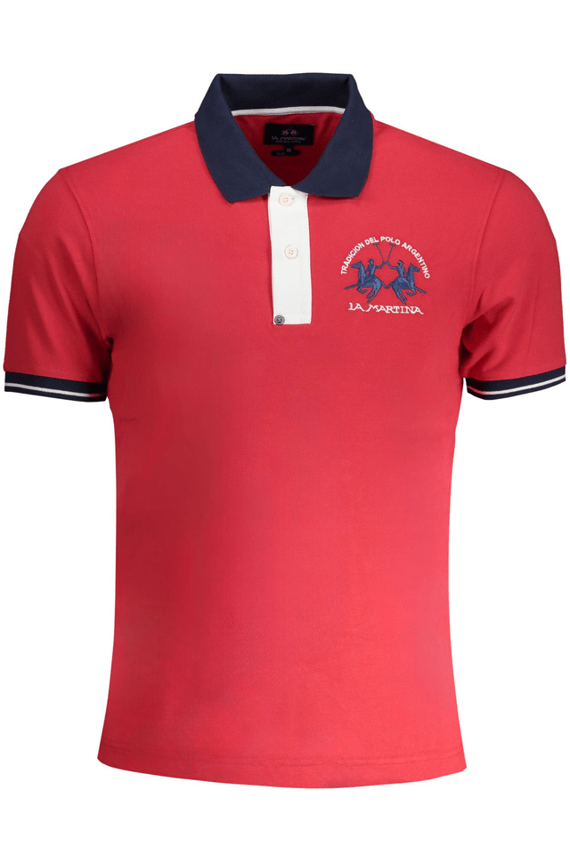9055LA MARTINA POLO MANICHE CORTE UOMO ROSSO