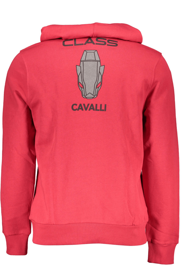 1384CAVALLI CLASS FELPA SENZA ZIP UOMO ROSSO