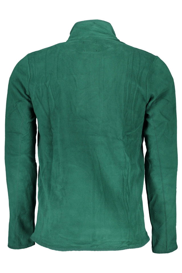 2342GIAN MARCO VENTURI FELPA CON ZIP UOMO VERDE