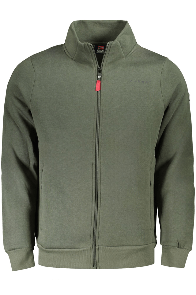 10099NORWAY 1963 FELPA CON ZIP UOMO VERDE