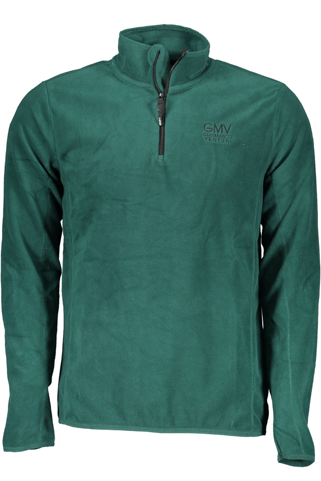 2334GIAN MARCO VENTURI FELPA SENZA ZIP UOMO VERDE