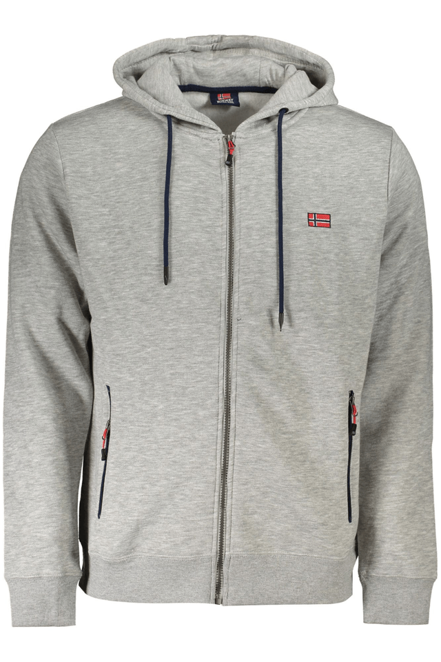10097NORWAY 1963 FELPA CON ZIP UOMO GRIGIO