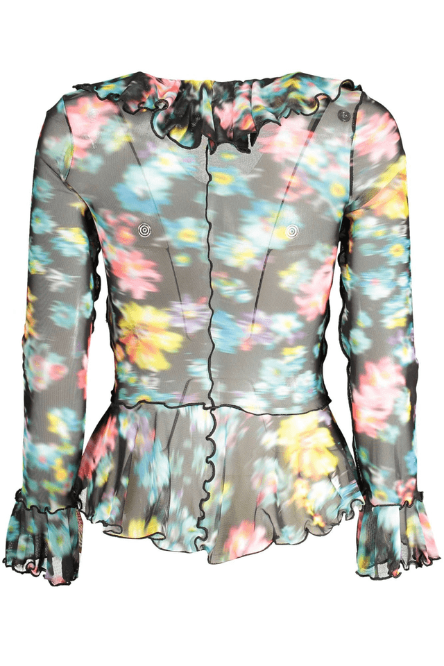 3387DESIGUAL T-SHIRT MANICHE LUNGHE DONNA NERO