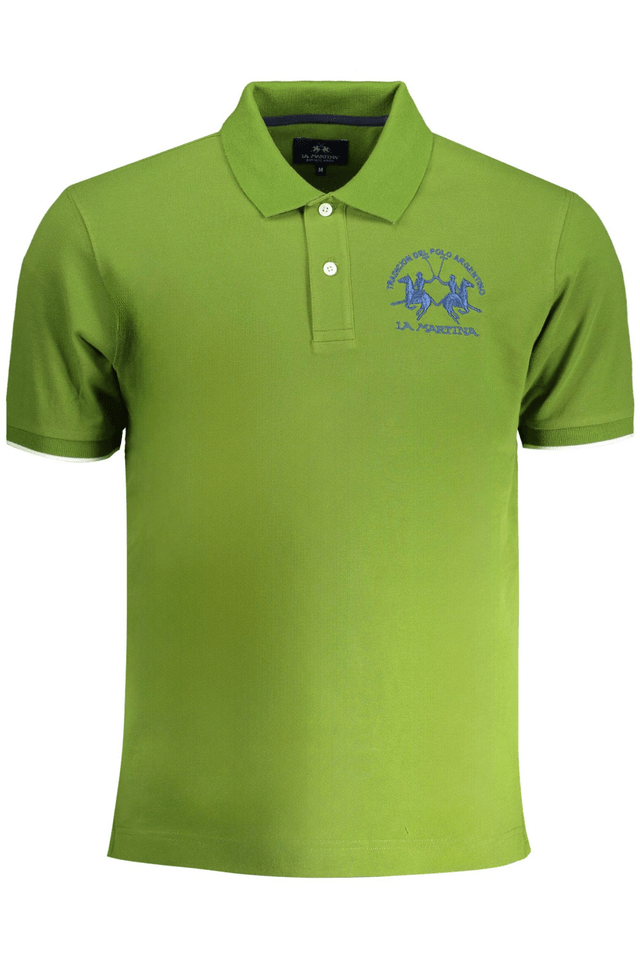 9065LA MARTINA POLO MANICHE CORTE UOMO VERDE