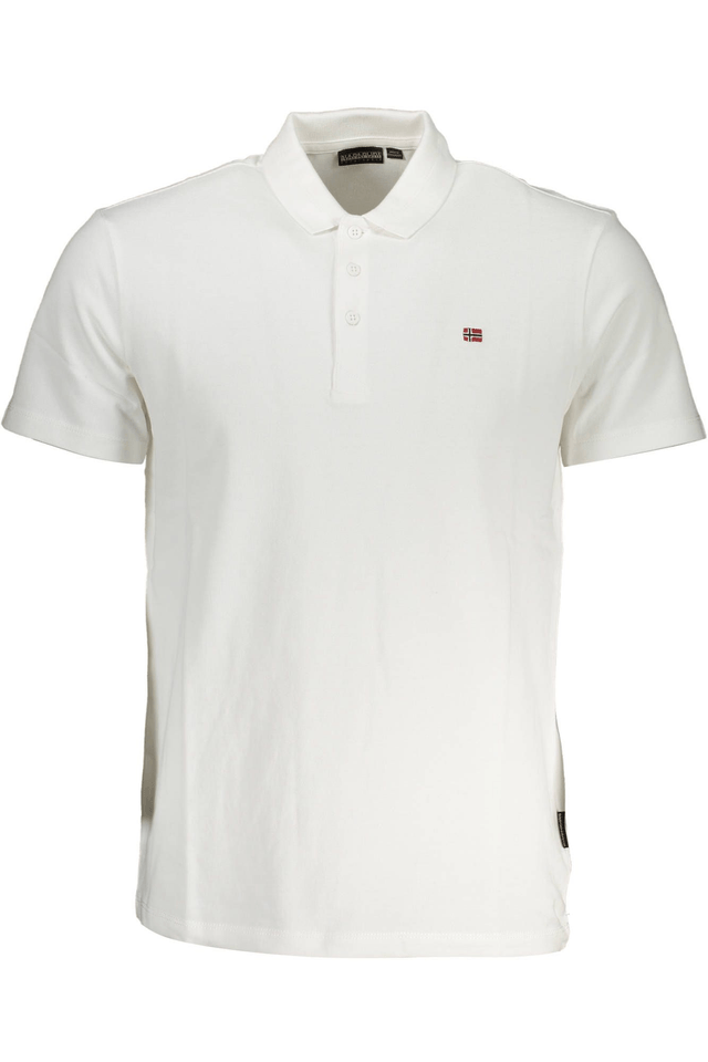 3428NAPAPIJRI POLO MANICHE CORTE UOMO BIANCO