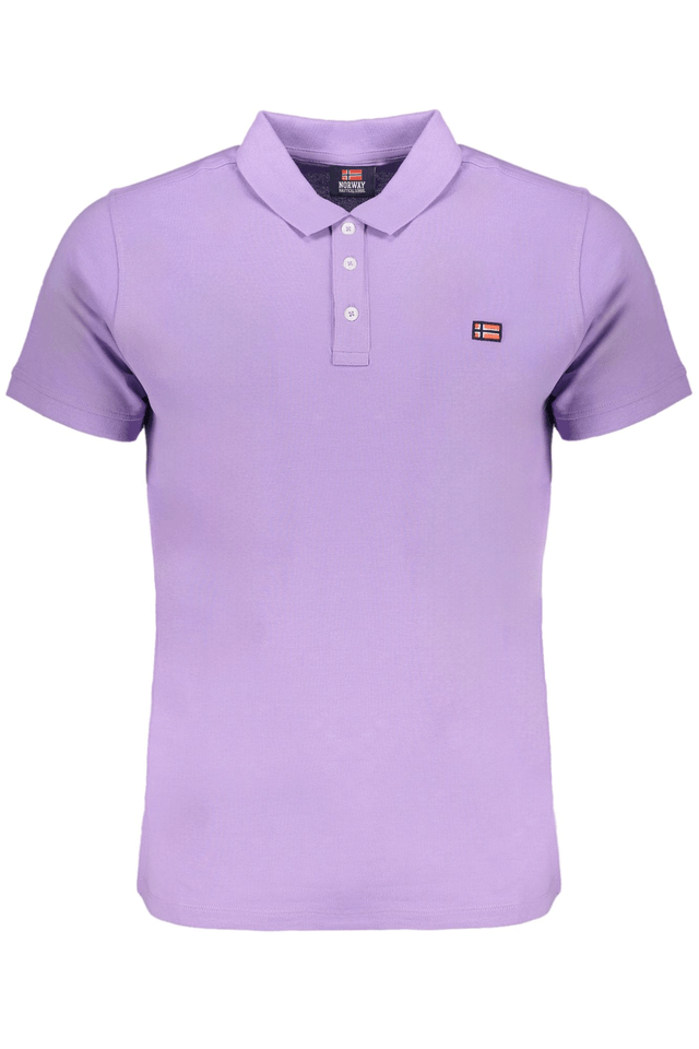 9542NORWAY 1963 POLO MANICHE CORTE UOMO VIOLA