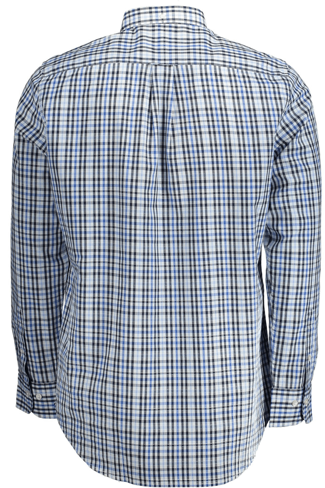 2188GANT CAMICIA MANICHE LUNGHE UOMO AZZURRO