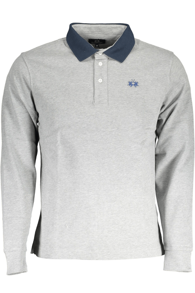 2655LA MARTINA POLO MANICHE LUNGHE UOMO GRIGIO