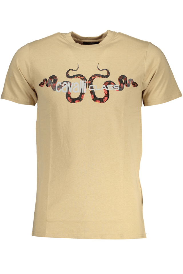 7836CAVALLI CLASS T-SHIRT MANICHE CORTE UOMO BEIGE