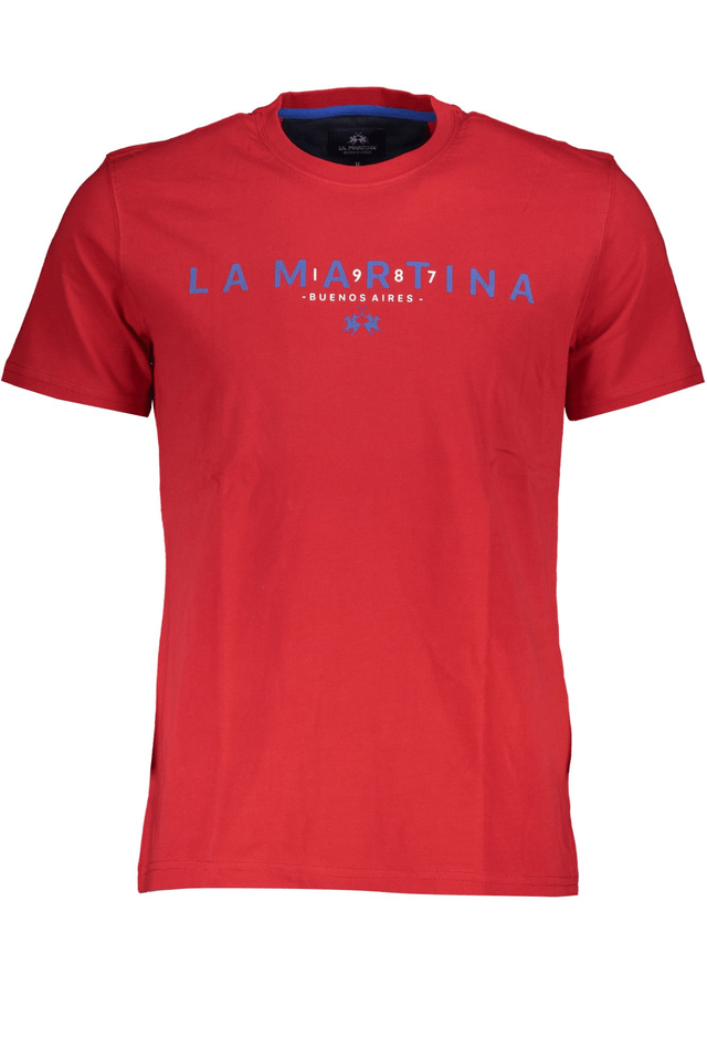 4857LA MARTINA T-SHIRT MANICHE CORTE UOMO ROSSO