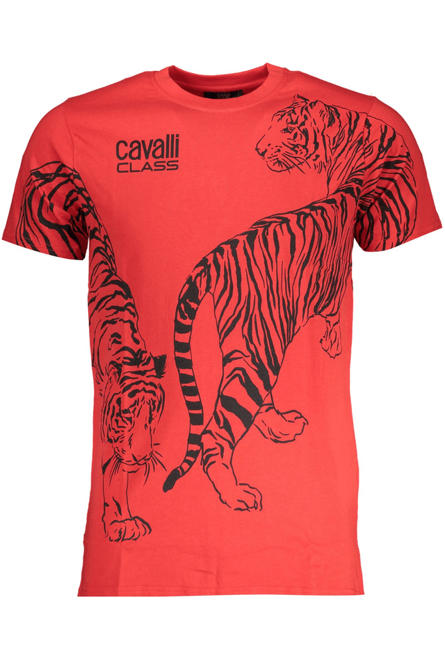 7848CAVALLI CLASS T-SHIRT MANICHE CORTE UOMO ROSSO