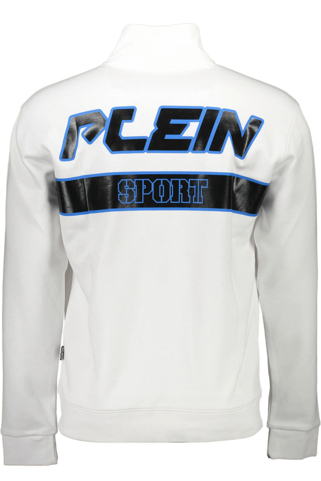 1282PLEIN SPORT FELPA CON ZIP UOMO BIANCO
