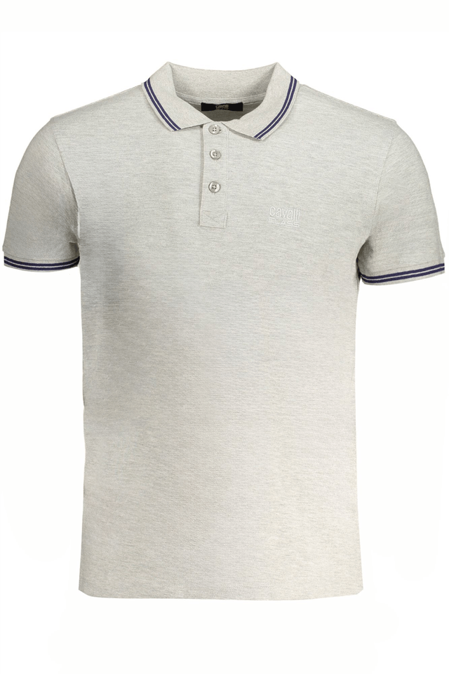 9727CAVALLI CLASS POLO MANICHE CORTE UOMO GRIGIO