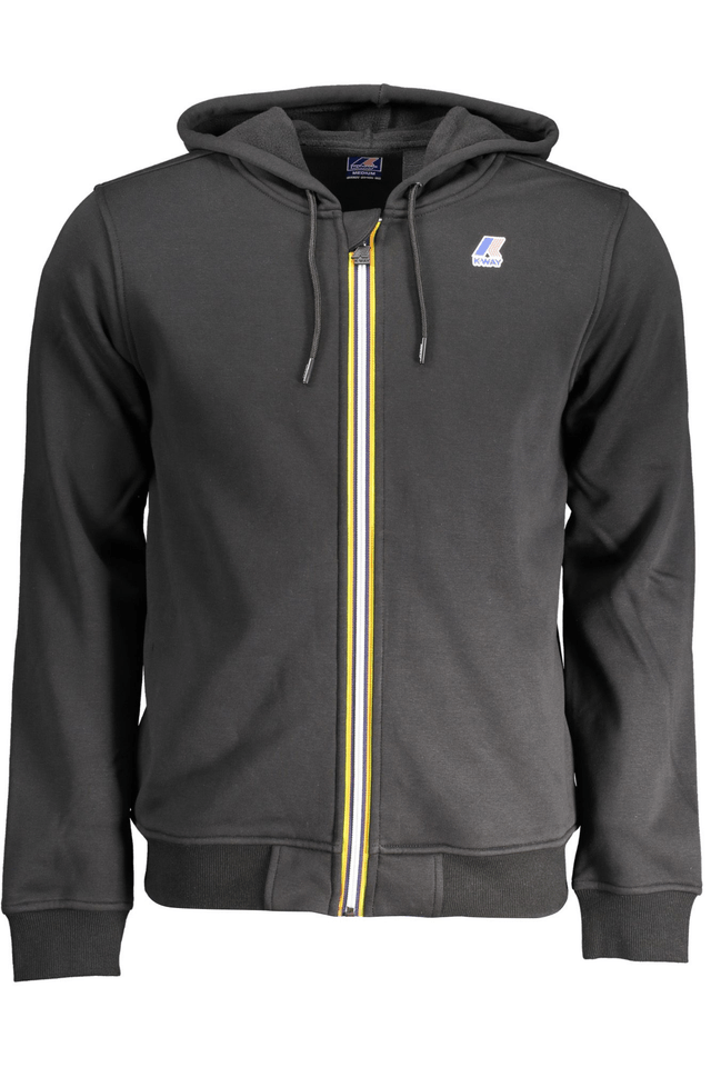 K-WAY FELPA CON ZIP UOMO NERO