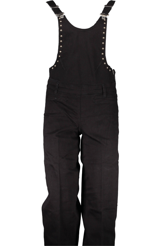681GUESS JEANS PANTALONE A SALOPETTE DONNA NERO