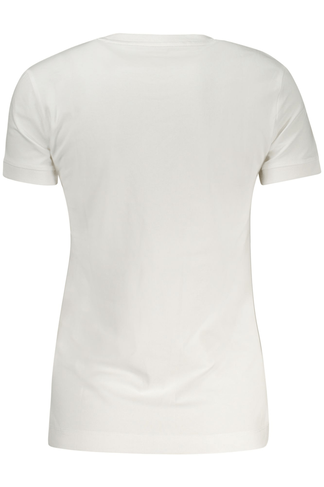 10585GUESS JEANS T-SHIRT MANICHE CORTE DONNA BIANCO