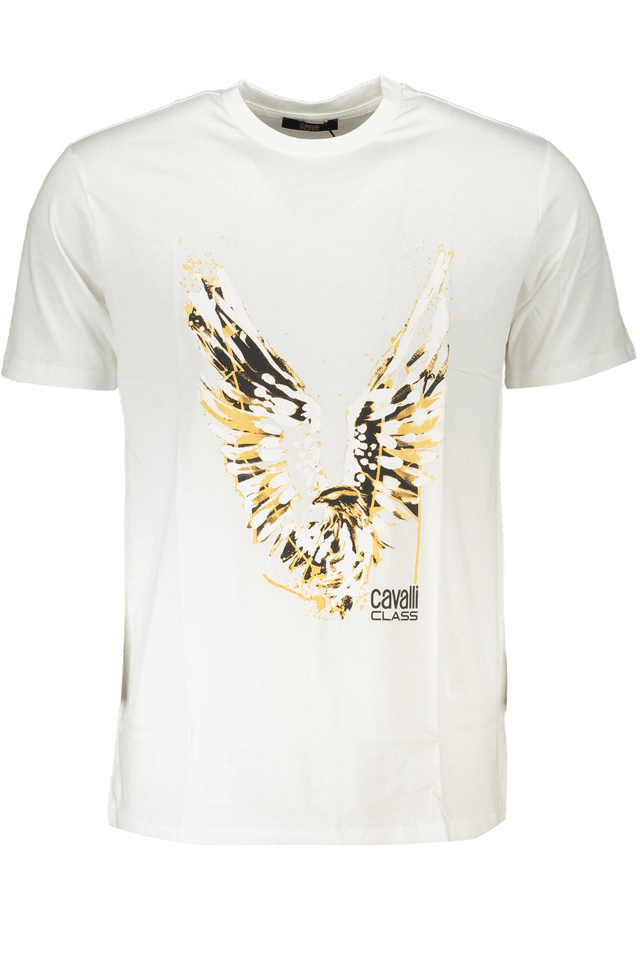 6808CAVALLI CLASS T-SHIRT MANICHE CORTE UOMO BIANCO