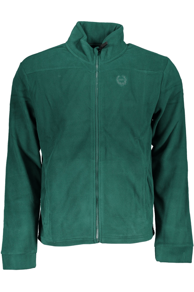 6183GIAN MARCO VENTURI FELPA CON ZIP UOMO VERDE