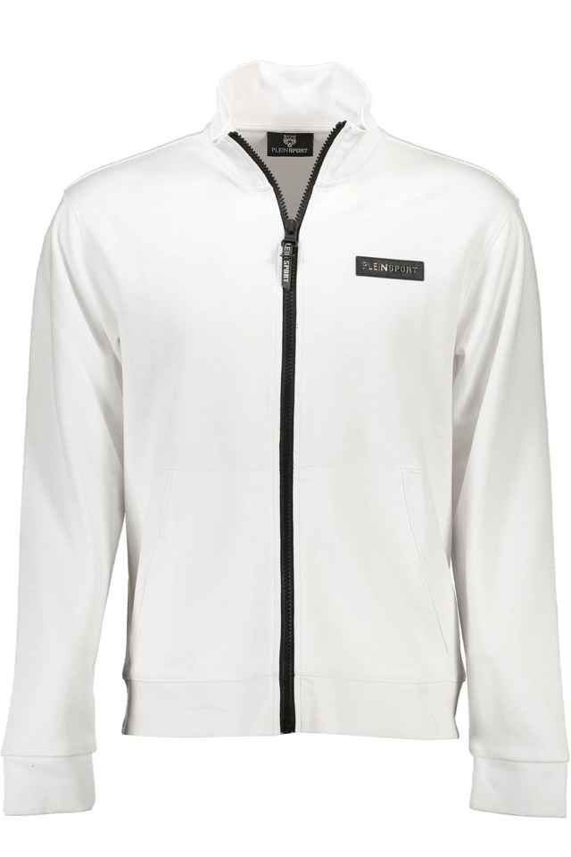 1282PLEIN SPORT FELPA CON ZIP UOMO BIANCO