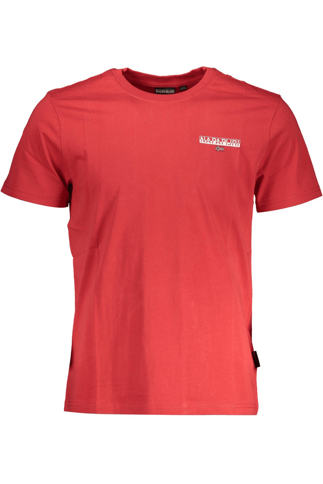 3444NAPAPIJRI T-SHIRT MANICHE CORTE UOMO ROSSO