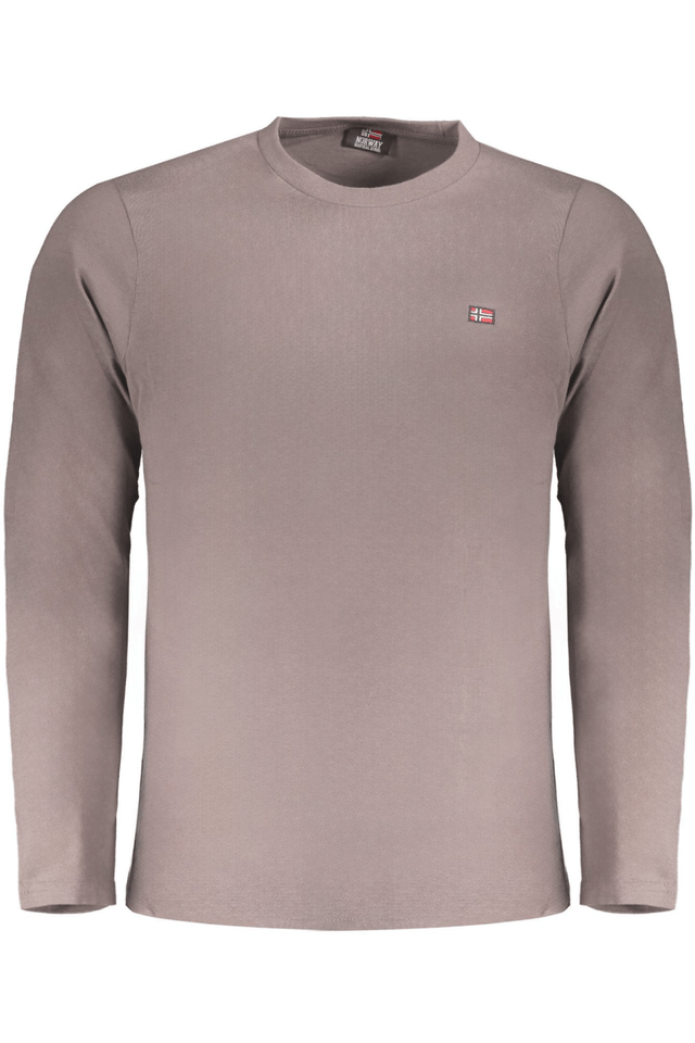 10141NORWAY 1963 T-SHIRT MANICHE LUNGHE UOMO MARRONE