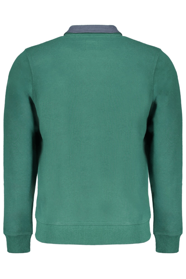 9652GIAN MARCO VENTURI FELPA CON ZIP UOMO VERDE