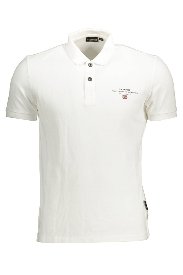 1730NAPAPIJRI POLO MANICHE CORTE UOMO BIANCO