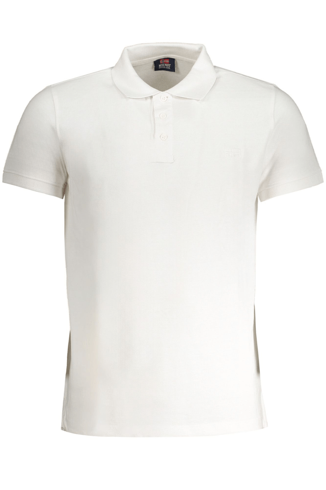 8951NORWAY 1963 POLO MANICHE CORTE UOMO BIANCO