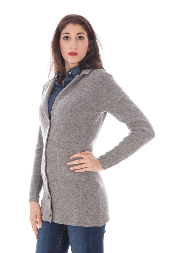 827FRED PERRY CARDIGAN DONNA GRIGIO