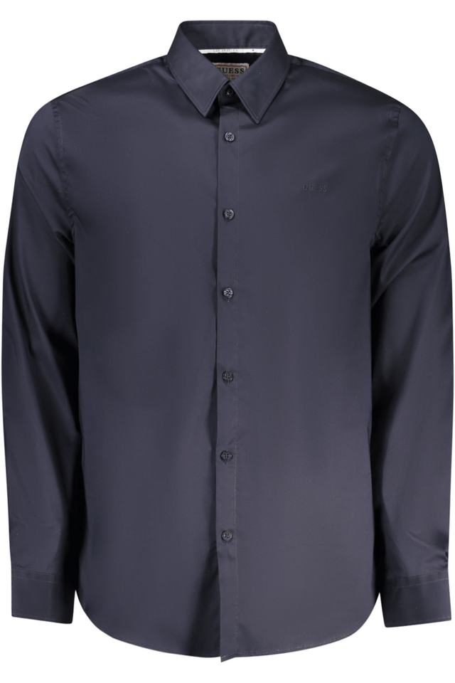 10320GUESS JEANS CAMICIA MANICHE LUNGHE UOMO BLU