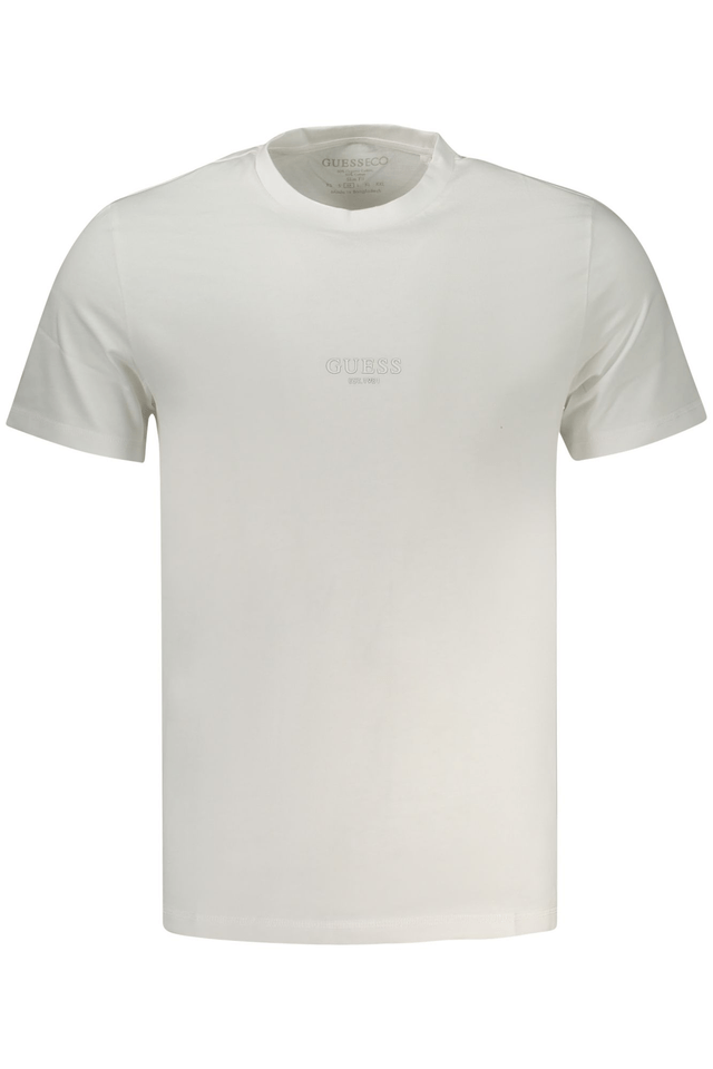10572GUESS JEANS T-SHIRT MANICHE CORTE UOMO BIANCO