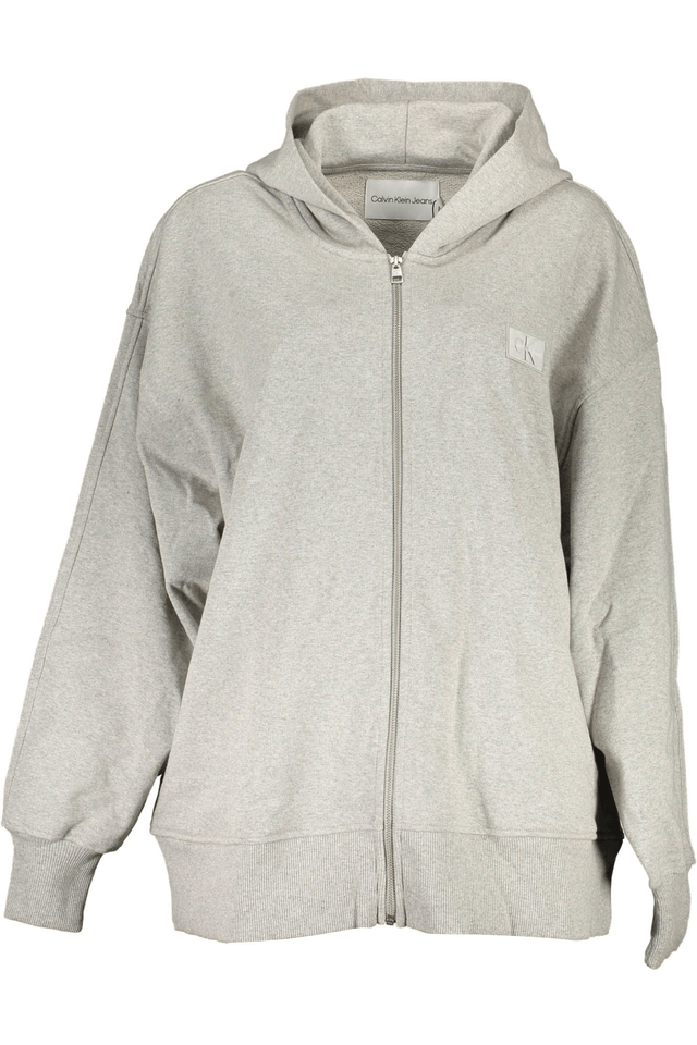 2363CALVIN KLEIN FELPA CON ZIP DONNA GRIGIO