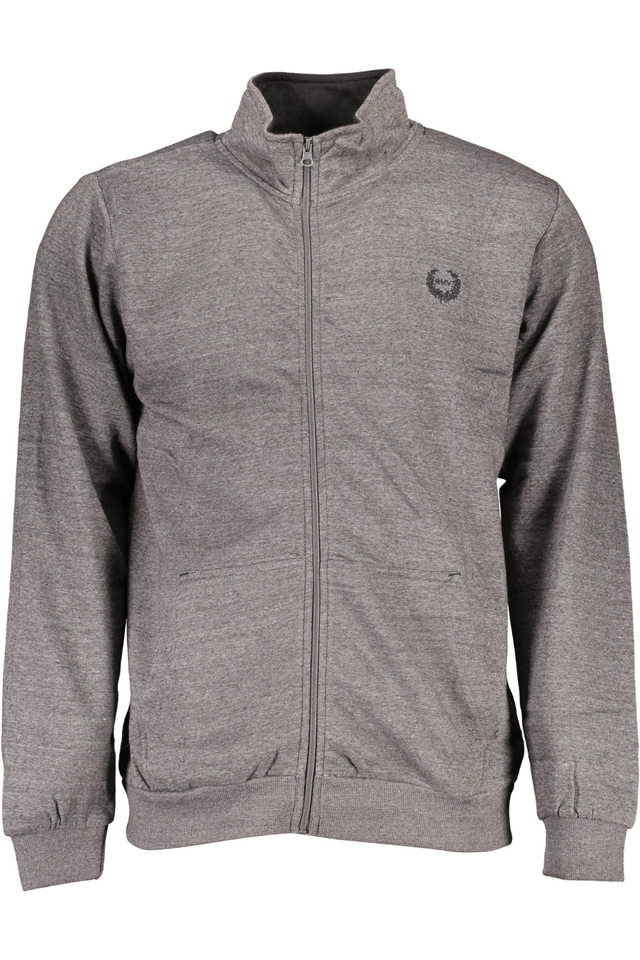 2320GIAN MARCO VENTURI FELPA CON ZIP UOMO GRIGIO