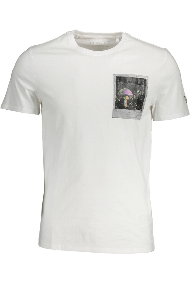 713GUESS JEANS T-SHIRT MANICHE CORTE UOMO BIANCO