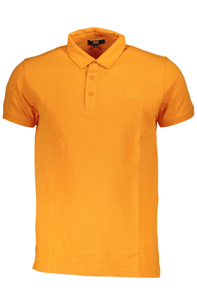 4568CAVALLI CLASS POLO MANICHE CORTE UOMO ARANCIO