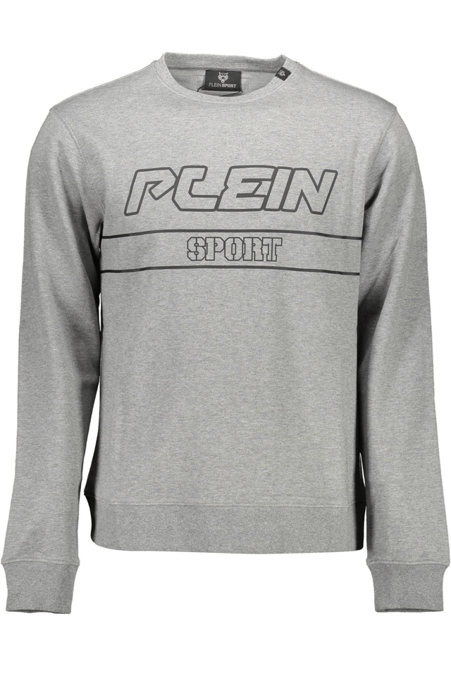 1219PLEIN SPORT FELPA SENZA ZIP UOMO GRIGIO