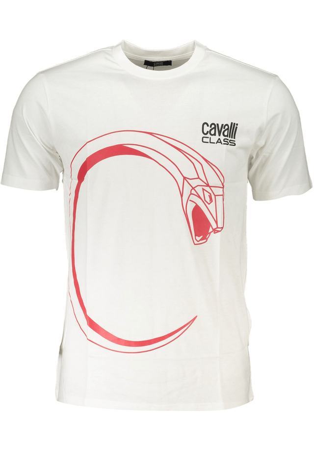 6815CAVALLI CLASS T-SHIRT MANICHE CORTE UOMO BIANCO