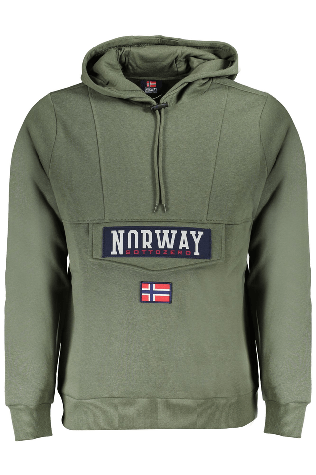 10112NORWAY 1963 FELPA SENZA ZIP UOMO VERDE