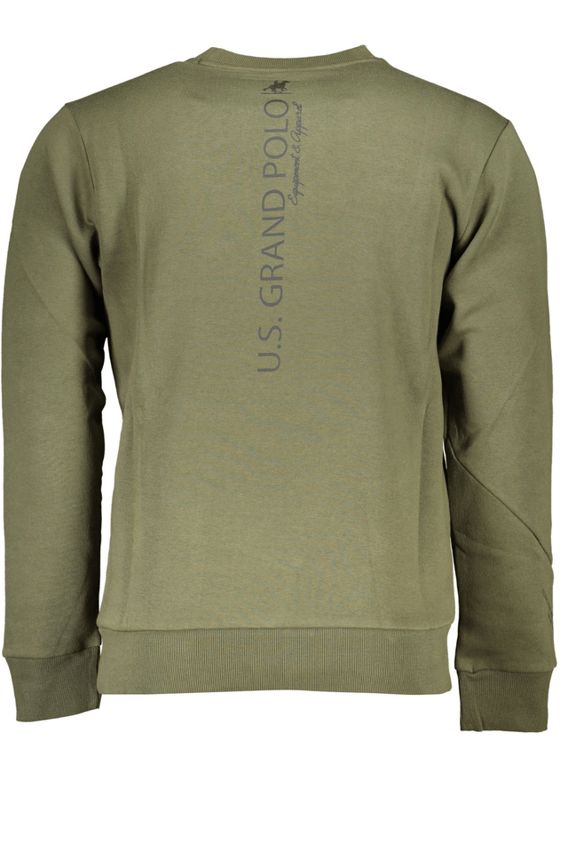 7399U.S. GRAND POLO FELPA SENZA ZIP UOMO VERDE