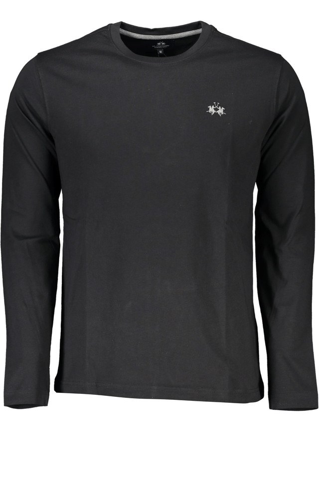 6935LA MARTINA T-SHIRT MANICHE LUNGHE UOMO NERO