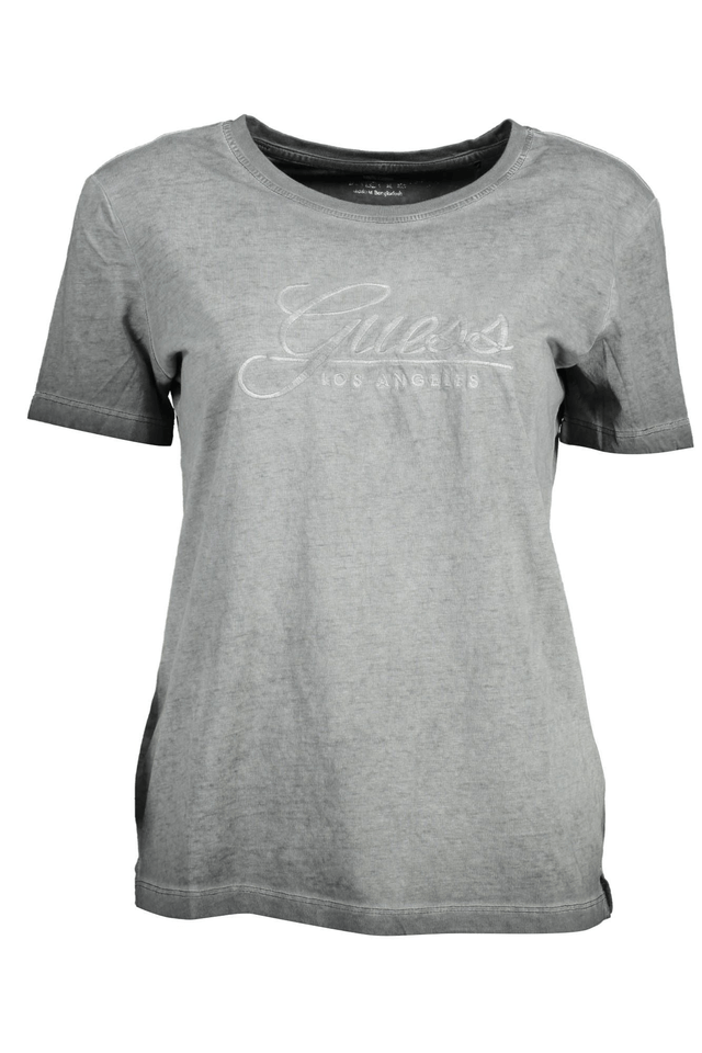 1439GUESS JEANS T-SHIRT MANICHE CORTE DONNA NERO
