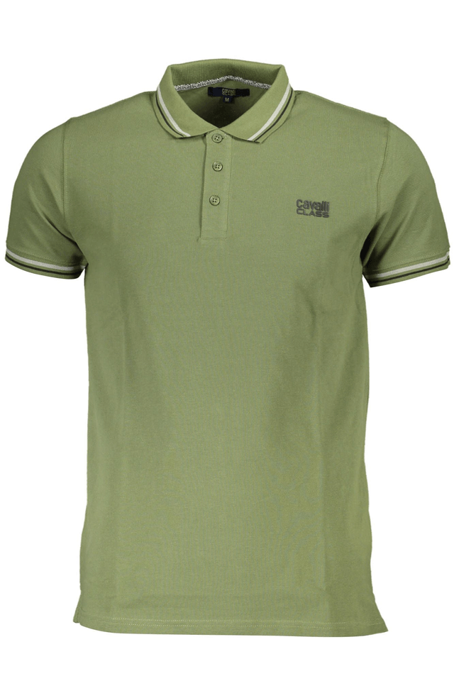4559CAVALLI CLASS POLO MANICHE CORTE UOMO VERDE