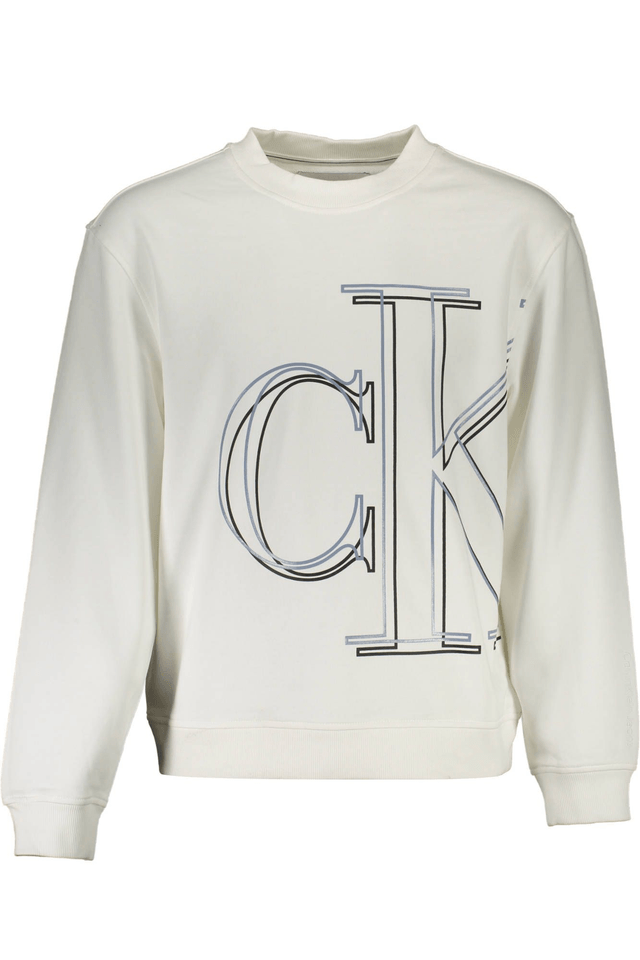 1845CALVIN KLEIN FELPA SENZA ZIP UOMO BIANCO