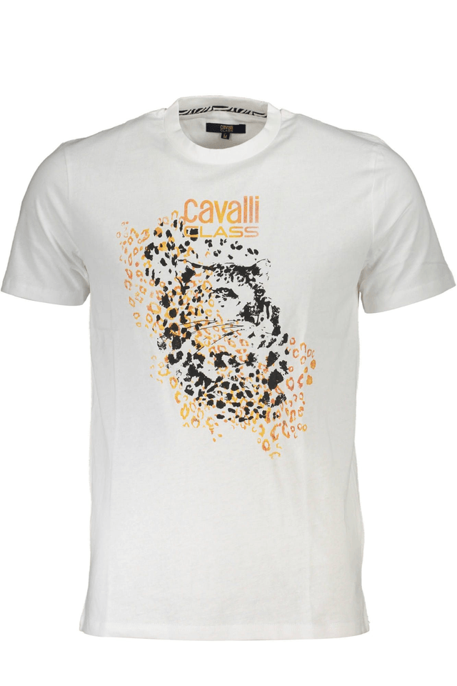 6471CAVALLI CLASS T-SHIRT MANICHE CORTE UOMO BIANCO