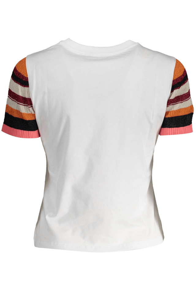 3384DESIGUAL T-SHIRT MANICHE CORTE DONNA BIANCO